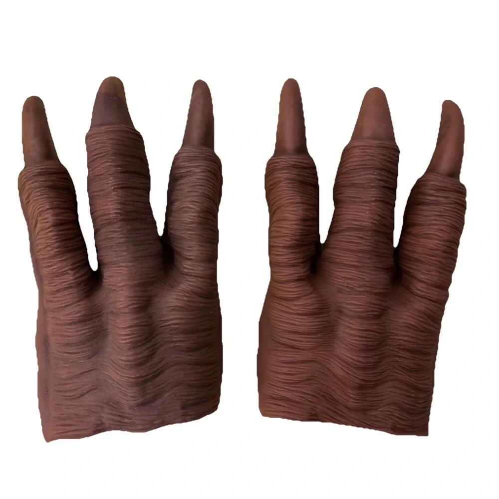 NWOT Halloween Brown‎ Scary T Rex Dinosaur 9 Inch Hands